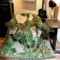 spring Field Fun cartoon Cotton Linen Anti-Slip Thickened Sofa Cover