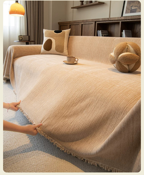 vintage Chenille Sofa Cover Anti-Scratch Full Wrap