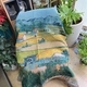 vincent Van Gogh Harvest Knitted Throw Blanket Tapestry