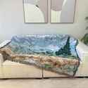 vincent Van Gogh Harvest Knitted Throw Blanket Tapestry
