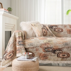 Jacquard Coffee Tree Rings White Tassels