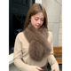 double-Sided Real Fox Fur Neck Warmer For Women