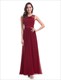 Bodenlanges ärmelloses Prom-Kleid aus Chiffon mit perlenbesetztem Ausschnitt
