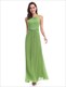 Bodenlanges ärmelloses Prom-Kleid aus Chiffon mit perlenbesetztem Ausschnitt