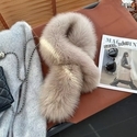 double-Sided Real Fox Fur Neck Warmer For Women