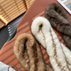 women's Real Rabbit Fur Narrow Neck Warmer Scarf Korean Style