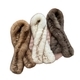 women's Real Rabbit Fur Narrow Neck Warmer Scarf Korean Style