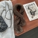 women's Real Rabbit Fur Narrow Neck Warmer Scarf Korean Style
