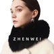 brown Real Fox Fur Neck Warmer Winter Scarf
