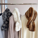 double-Sided Woven Rex Rabbit Fur Scarf For Women