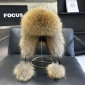 women's Fox Fur Earflap Ushanka Hat