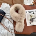 women's Winter Double-Sided Fox & Rex Rabbit Fur Neck Warmer Scarf