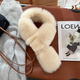 women's Winter Double-Sided Fox & Rex Rabbit Fur Neck Warmer Scarf