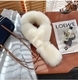 women's Winter Double-Sided Fox & Rex Rabbit Fur Neck Warmer Scarf