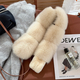 women's Winter Double-Sided Fox & Rex Rabbit Fur Neck Warmer Scarf