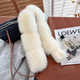 women's Winter Double-Sided Fox & Rex Rabbit Fur Neck Warmer Scarf