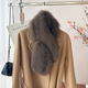 double-Sided Real Fox Fur Woven Scarf For Women