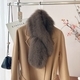 double-Sided Real Fox Fur Woven Scarf For Women