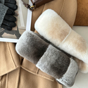 rex Rabbit Fur Scarf Women Winter Double-Sided Magnetic Buckle Neck Warmer