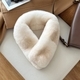 rex Rabbit Fur Scarf Women Winter Double-Sided Magnetic Buckle Neck Warmer