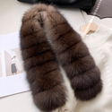 sable dark Sable Fox Fur Scarf For Women Thickened Winter Neck Warmer