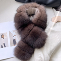 sable dark Sable Fox Fur Scarf For Women Thickened Winter Neck Warmer