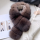 sable dark Sable Fox Fur Scarf For Women Thickened Winter Neck Warmer