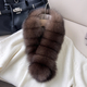sable dark Sable Fox Fur Scarf For Women Thickened Winter Neck Warmer