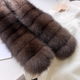 sable dark Sable Fox Fur Scarf For Women Thickened Winter Neck Warmer