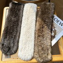 real Rabbit Fur Scarf Women Winter Double-Sided Thickened Warm Fluffy Neck Warmer