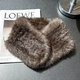 real Rabbit Fur Scarf Women Winter Double-Sided Thickened Warm Fluffy Neck Warmer
