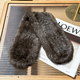 real Rabbit Fur Scarf Women Winter Double-Sided Thickened Warm Fluffy Neck Warmer