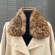 real Rabbit Fur Scarf Women Winter Double-Sided Thickened Warm Fluffy Neck Warmer