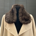 real Rabbit Fur Scarf Women Winter Double-Sided Thickened Warm Fluffy Neck Warmer