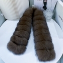 sable Color Real Fox Fur Double-Sided Winter Scarf