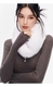 avant-Garde Detachable Pompom Fox Fur Double-Sided Leather Scarf