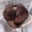 sable Fox Fur Scarf With Rex Rabbit Lining