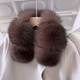 sable Fox Fur Scarf With Rex Rabbit Lining