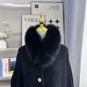 sable Fox Fur Scarf With Rex Rabbit Lining