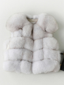 finland Imported Fox Fur Vest Women's Round Neck Waistcoat
