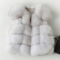 finland Imported Fox Fur Vest Women's Round Neck Waistcoat