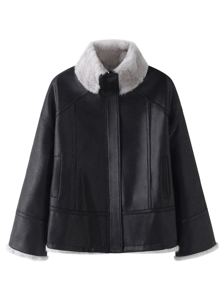 angora Rabbit Fur Lining Two-Sided Wear Winter Parka Women