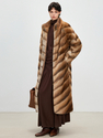 natural long Full Pelt Velvet Mink Fur Coat