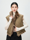 reversible Finnish Fox Fur Vest Barn Style Winter Sleeveless Jacket