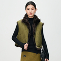 reversible Finnish Fox Fur Vest Barn Style Winter Sleeveless Jacket