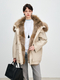 two-Tone Parka With Detachable Raccoon Fur Collar And Wolf Fur Liner