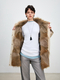 two-Tone Parka With Detachable Raccoon Fur Collar And Wolf Fur Liner