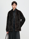 coffee women's Mink Fur Coat V-Neck Patchwork Winter
