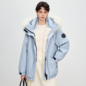 women's Fox Fur Parka With Detachable Liner Winter Coat