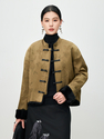 reversible Chinese Style Mink Fur Short Coat For Women